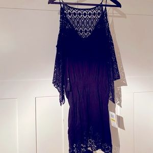 NWT lace black swimsuit cover up